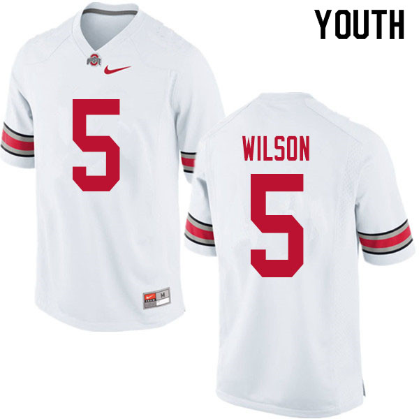 Youth #5 Garrett Wilson Ohio State Buckeyes College Football Jerseys Sale-White